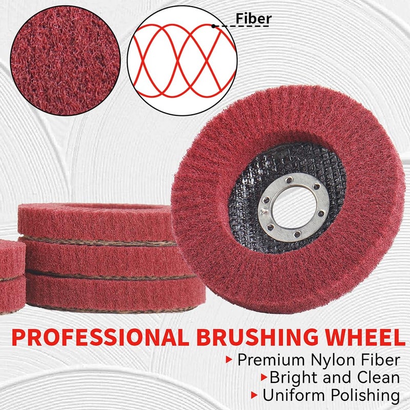 NuoDunco 10Pcs 320 Grit Scour Flap Disc 4 1/2 Inch Angle Grinder Attachment General Purpose Wire Brush Polishing Wheel Rust Paint Remover Scratch Prep Sanding Disc - Image 5